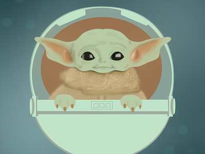 Baby Yoda baby character grogu illustration yoda