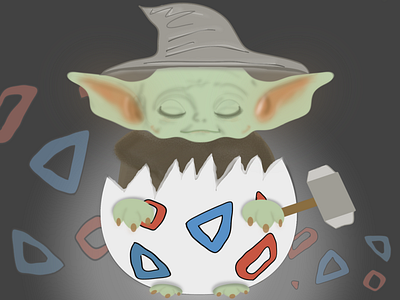 Baby Yoda Supreme baby yoda grogu illustration