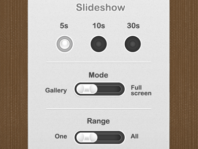 My gallery setting iphone switch ui