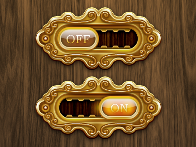 On-Off Switch UI, antique