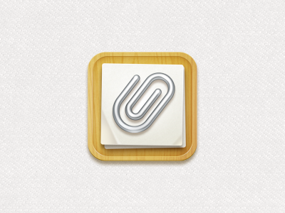 Wood & clip Icon clip icon iphone paper wood