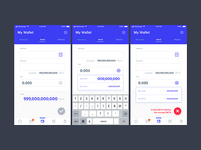 Wallet UI app form input ui wallet