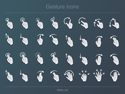 Gesture icons gesture hand icon touch