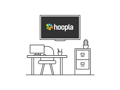 Hoopla Office hoopla illustration office vector