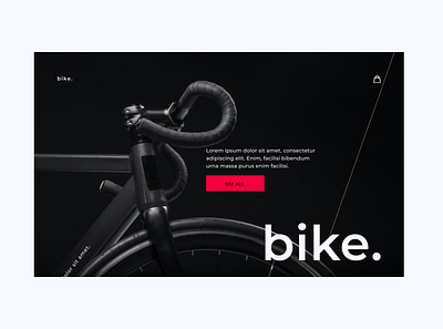 bike_landing page design landingpage landingpagedesign minimal modern sportsdesign ui webdesign