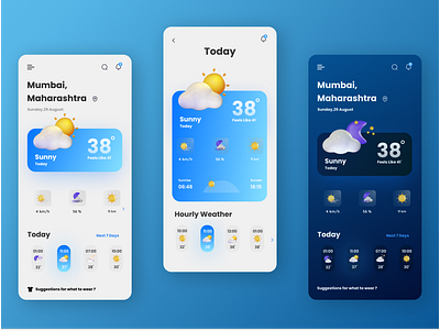 Weather App Design app dailyui dailyuichallenge design ui weather weatherapp