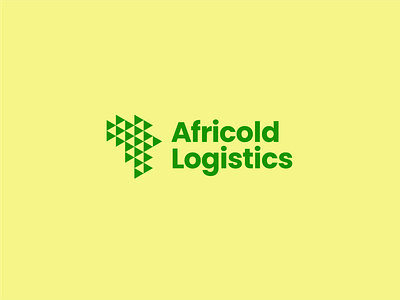Africold Logistics Logo branding flat illustrator logo minimal typography