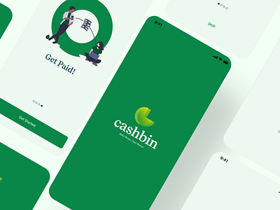 Cashbin figma logo minimal onboarding ui ui design uiux ux