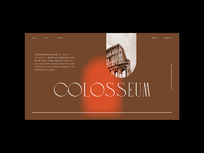 Colosseum Website branding design digital grid layout minimal photography type ui ux web webdesign website