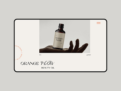 Orange Flow Website branding cosmetic cosmetic logo cosmetic packaging cruelty free design digital grid layout minimal orange photography type ui vegan web webdesig website