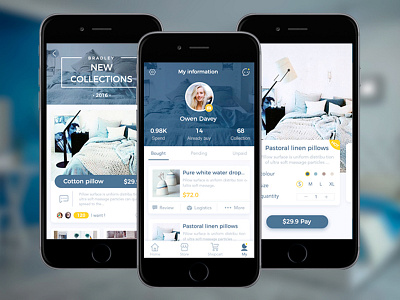 Online Shop concept app design ios mobile ui