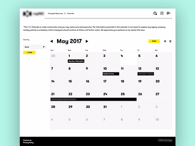 Corporate Calendar, Visual Design photoshop sharepoint