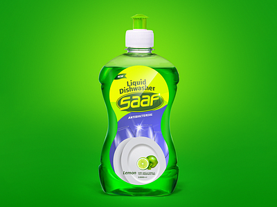 Liquid Dishwasher- Saaf brand branding dishwasher illustration label lemon liquid logo packaging packaging design product
