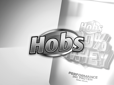 HOBS Logo body body-build brand branding food free gym health healthy illustration logo logos probiotic product protein supplement supplication vector whey workout