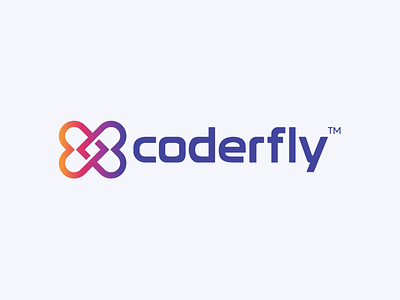 Coderfly - Logo brand branding butterfly code coder coding colorful computer data design digital fly illustration language logo metaverse programming software vector web
