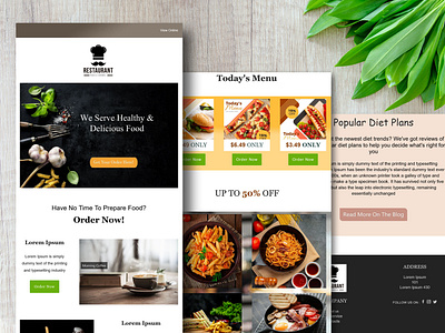 Mailchimp email template or newsletter