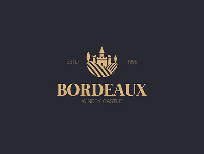 Wine Bordeaux logo concept branding design illustration logo logodesign logotype minimal packagedesign packages packaging