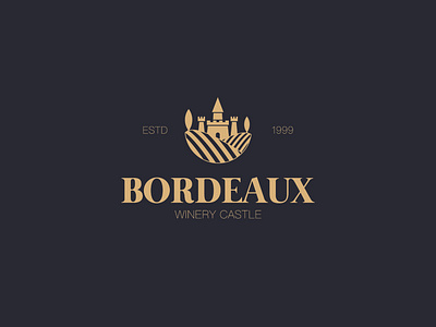 Wine Bordeaux logo concept branding design illustration logo logodesign logotype minimal packagedesign packages packaging