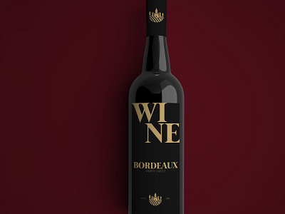 Wine Bordeaux logo concept design illustration logo logodesign logotype packagedesign packages packaging paper typography