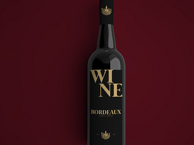 Wine Bordeaux logo concept