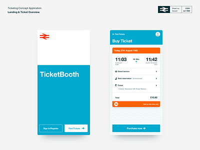 TicketBooth - Rail Ticketing Concept adobe xd ticket app ticket booking travel app ui