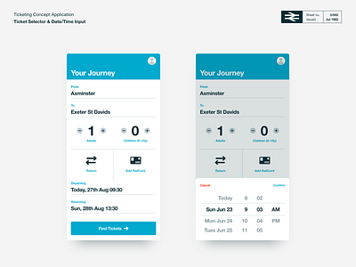 TicketBooth - Ticket Selection and Date Picker