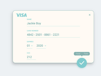 Daily UI 002 - Credit Card Checkout 002 checkout creditcard dailyui ui