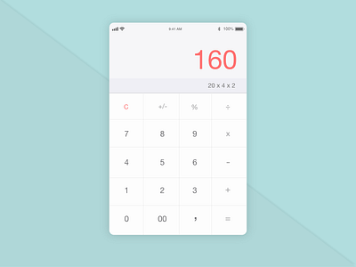 Daily UI 004 - Calculator 004 calculator dailyui ios ui