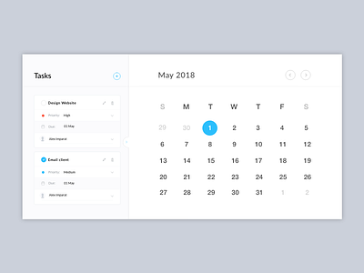 Calendar - DailyUI 038 by Alex Imparat on Dribbble