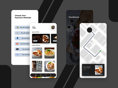 Foodiesta App 🥗 app ui appdesign design food app recipe recipe app ui ui ux ui design ux web