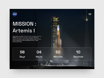 Count Down adobe xd clean count down dailyui design flat glassmorphism interface launch modern nasa space timer typography ui ux ui design user experience web ui website design