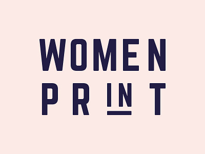 Women in Print branding exhibition feminism logo print