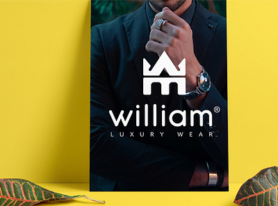 WILLIAM LUXURY WEAR black design fashion fashionlogo fivver logo luxury vector william