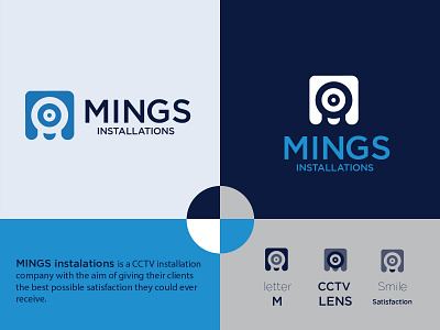 MINGS Installations- CCTV brand identity branding cctv design icon identity logo logo design logodesign logotype security camera security logo security system surveillance vector