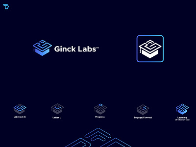 Ginck Labs brand design brand identity branding courses design education app education logo graphic design learning learning platform logo logo design logodesign platform vector