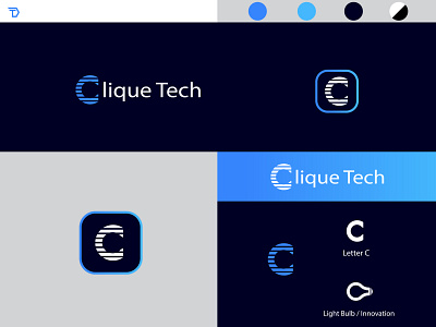 Clique Tech brand identity branding design graphic design icon identity it solution logo logo design tech technology vector