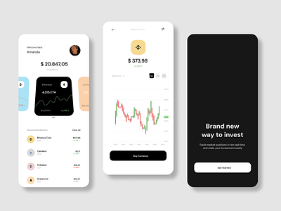 Cryptocurrency App app crypto cryptocurrency graphic design ui ux