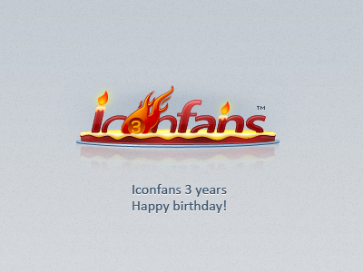 Iconfans 3 Years Logo