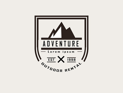 ADVENTURE LOGO adobe illustrator adventure logo mountain nature vintage logo