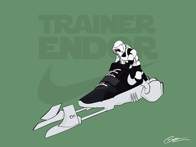 Sneaker fusion: Star Wars x Nike Trainer Endor cooke dribbble endor fusion nike sneaker star trainer vincent wars