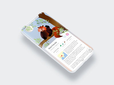 To the Zoo - Illustrated UI - Red Panda ilustration ui uidesign ux uxui