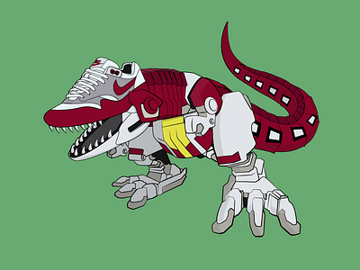 T-rex Dinozord - Air Max Fusion dinosaur illustration art illustrations illustrator ilustration mecha sneaker sneakers