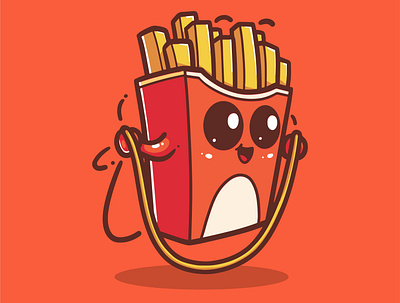 Skipping rope sports fries animation branding design flat graphic design icon illustration illustrator logo vector