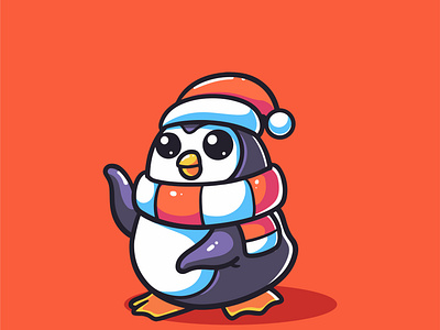 cute snow penguin