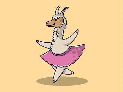 Llama The Balerina animal character animation branding character cartoon character cartoons character design characters design flat graphic design icon illustration illustrator logo mascot mascot character mascot logo vector website