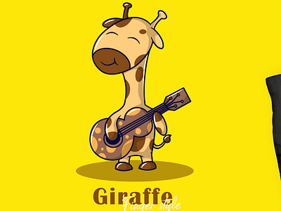 Giraffe the guitarist branding design graphic design illustration illustrator logo vector