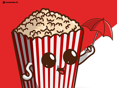 Popcorn Illustration character crypto cute food graphic design illustration logo popcorn red vector