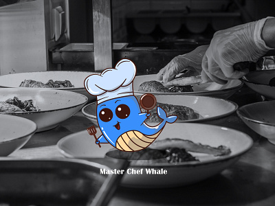 Whale chef illustration
