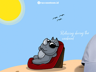 Rhino relax illustration