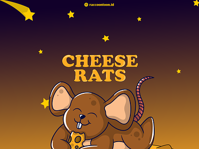 Cheese Rat Illustration animal branding cute design graphic design illustration illustrator logo mbestyle rat vector